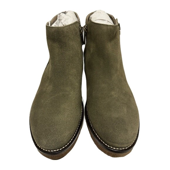 NEW Italeau Womens Size 9-9.5 Waterproof Italian Suede Foliana Booties Moss $399 - Picture 2 of 13